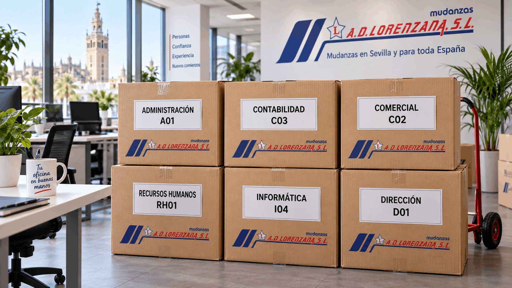 Mudanzas de oficina en Sevilla: cómo empaquetar y organizar el traslado paso a paso Mudanzas en Sevilla Mudanzas de oficina en Sevilla: cómo empaquetar y organizar el traslado paso a paso Mudanzas Sevilla